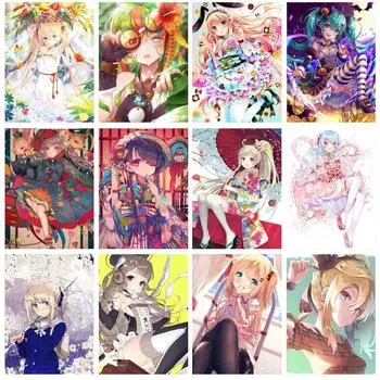 Полная круглая сверла 5D DIY Diamond Painting Cartoon 3D вышивка Cross Stitch 5D Decortone Decor 20X30CM красный