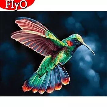 Полная квадратная алмазная вышивка птица 5D DIY алмазная живопись животное мозаика горный хрусталь вышивка крестиком украшения для комнаты Full Round (20X30CM)