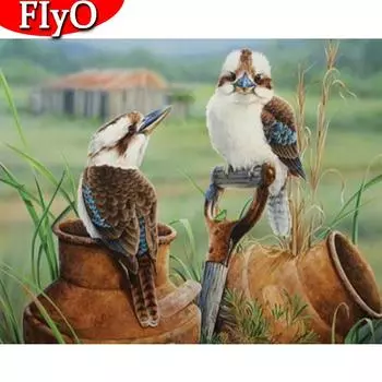 Полная квадратная алмазная вышивка птица картина стразы вышивка крестиком 5D DIY алмазная живопись животное украшение для дома Full Round (20X30CM)