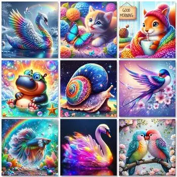 Полная квадратная круглая алмазная вышивка картина волка новое поступление 5D DIY вышивка крестом животное мозаика декор для дома Full Round 20x20CM