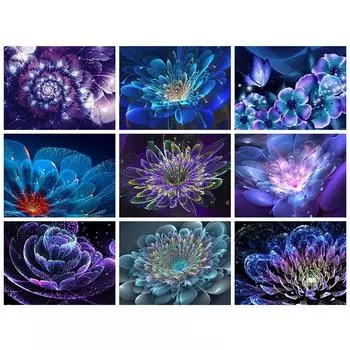 Полная квадратная/круглая алмазная живопись, цветок, настенный художественный декор для дома, сделай сам, 5D Алмазная вышивка, мозаика, подарок ручной работы Full Round 20X30CM красный