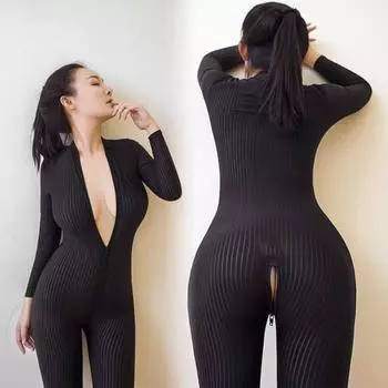 Полная обертка для тела с открытой промежностью, высокая эластичная двойная молния, цельный пояс для девушек, бесплатное ночное выступление в клубе, сексуальное нижнее белье для наркоманов one size fits all