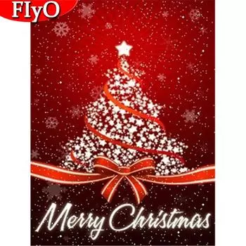 Полная площадь алмазная живопись Рождественская елка Новое поступление Алмазная вышивка мультяшная мозаика подарок ручной работы домашний декор Full Round (20X30CM)