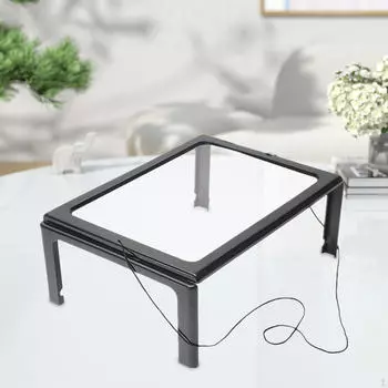 Полная страница 3-кратная большая лупа с подставкой и шнурком 4 светодиодных фонаря Ручной или свободный доступ рук