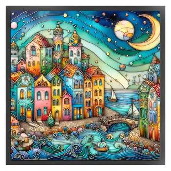 Полная вышивка Эко-хлопковая нить 14CT Печатный набор для вышивки крестом Art AU 1