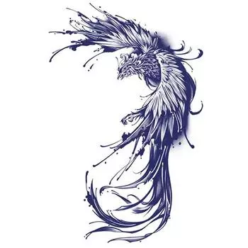 Полная задняя маска черепа с изображением животных, пейзажей, водонепроницаемые татуировки-наклейки для взрослых и детей 1