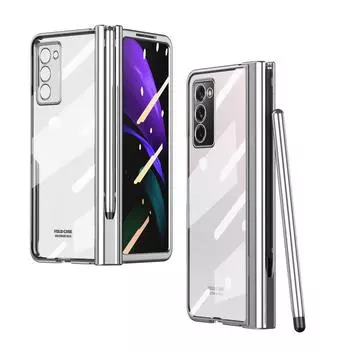 Полная защита, чехол-сумка для Samsung Galaxy Z Fold 3 4 Fold4 Fold2 Fold3 Fold 2 5g, защитная пленка из закаленного стекла для экрана for Galaxy Z Fold 3 золотой