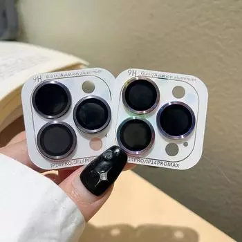 Полная защита объектива камеры для iPhone 14 Plus 11 15 Pro Max 12 Mini, закаленное стекло, металлическая защитная пленка для объектива, задняя крышка for iphone 11 красный