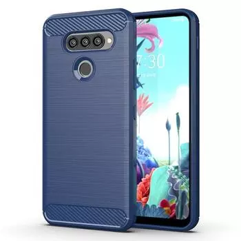 Полная защитная мягкая задняя крышка для LG K50S Ударопрочный силиконовый чехол для LG K50S LGK50S Чехлы из углеродного волокна Coque Fundas LG K50S чёрный