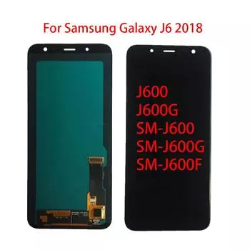 Полноэкранный для Samsung Galaxy J6 2018 J600 J600F ЖК-дисплей с сенсорным экраном и дигитайзером в сборе TFT чёрный