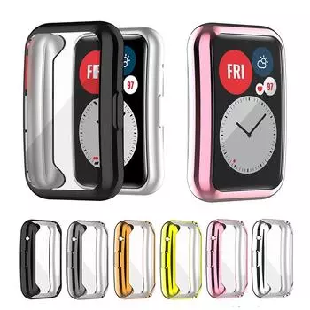 Полноэкранный протектор для часов Huawei, гальванический защитный чехол из ТПУ, чехол для часов Huawei, специальный выпуск Huawei Watch Fit прозрачный