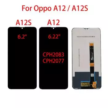 Полноэкранный ЖК-дисплей для OPPO A12, замена дигитайзера дисплея в сборе для Oppo A12S A12 чёрный