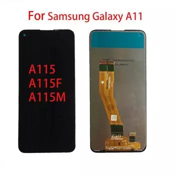 Полноэкранный ЖК-дисплей для Samsung Galaxy A11 A115 A115F A115M, замена дигитайзера сенсорного экрана в сборе чёрный