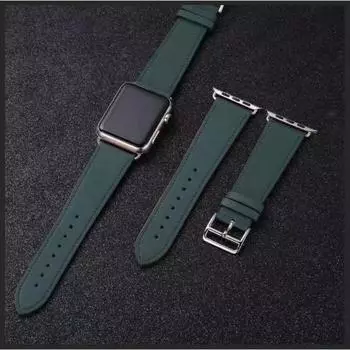 Полночный зеленый ремешок для Apple Watch Series 9, 8, 7, 6 SE3, ремешок из натуральной кожи для iwatch 49 мм, 38 мм, 40 мм, 42 мм, 44 мм, 41 мм, 45 мм