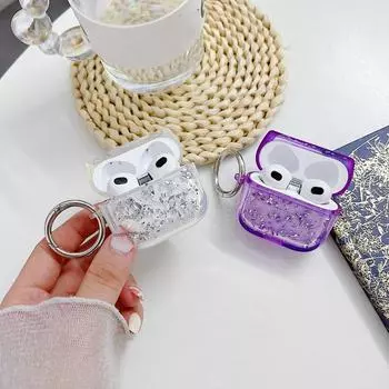 Полноцветные чехлы для наушников с серебряной фольгой для Airpods 3 Pro2 1/2, противоударная блестящая защитная коробка для гарнитуры AirPods 1/2 розовый