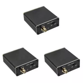 - Полнодиапазонный предусилитель мощности 10K–6 ГГц с высоким коэффициентом усиления 20 дБ и гнездовым разъемом SMA