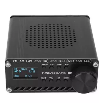 Полнодиапазонный радиоприемник из алюминиевого сплава FM AM (МВт ЮВ) ССБ (младший разряд USB) Частотный радиоприемник