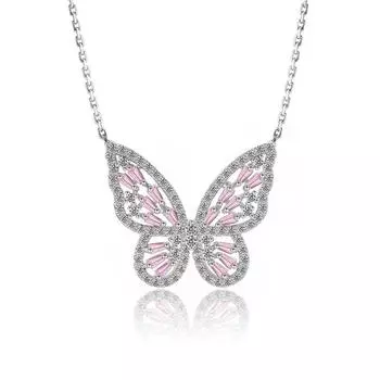 Полное бриллиантовое ожерелье, женская бабочка, простая цепочка на ключицу с личным темпераментом