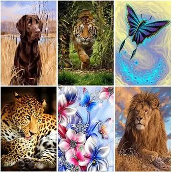 Полный квадратный круглый сверлильный станок DIY алмазная живопись крестиком наборы 5D новое поступление алмазная мозаика вышивка животное украшение для дома Full Round 20X30CM красный