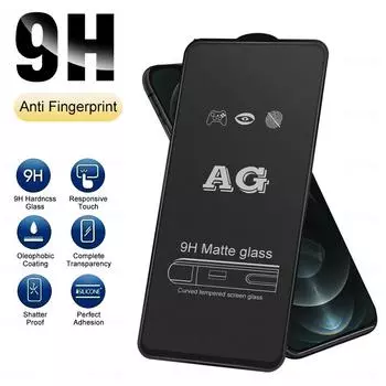 Полное покрытие AG матовое закаленное стекло для Redmi Note 11 Pro 10 Pro Samsung A52S A32 A52 Honor 50 Lite iPhone 13 Pro Max Vivo OPPO Защитная пленка для экрана