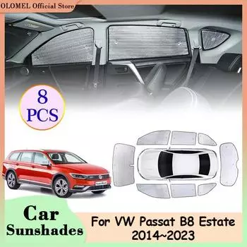 Полное покрытие автомобиля для Volkswagen VW Passat B8 Estate 2014~2024 Заднее боковое окно Солнцезащитный козырек Лобовое стекло Солнцезащитные шторки Аксессуары для штор