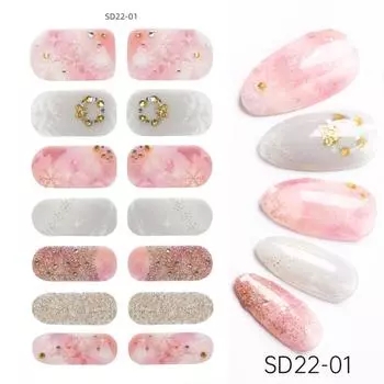 Полное покрытие, полное покрытие, наклейки для ногтей, зимние самоклеящиеся наклейки для ногтей, маникюр, сделай сам SD22-02