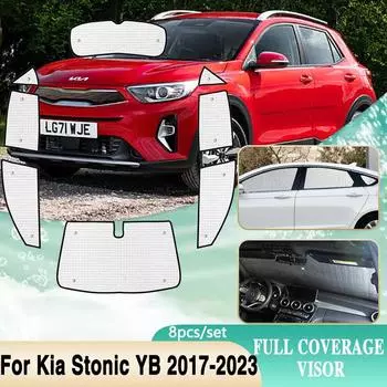 Полное покрытие солнцезащитные козырьки для Kia Stonic 2023 ~ 2017 YB CUV KX1, лобовое стекло, солнцезащитный козырек для окон, автомобильные аксессуары
