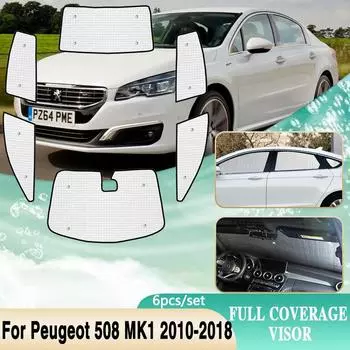 Полное покрытие солнцезащитные козырьки для Peugeot 508 2010 ~ 2018 седан, лобовое стекло, козырек для окон, автомобильные аксессуары 2011 2012 2013 2014 2015 Rear Windows