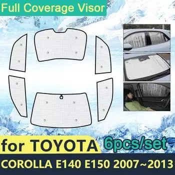 Полное покрытие солнцезащитные козырьки для Toyota Corolla E140 E150 2007 ~ 2013, автомобильные солнцезащитные лобовые стекла, козырек для бокового окна Shaby