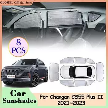 Полное покрытие солнцезащитных козырьков для Changan CS55 Plus II 2024 2024 2024 Задние боковые окна автомобиля Солнцезащитный козырек Коврики Чехлы Аксессуары