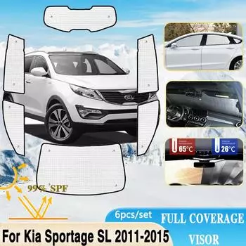 Полное покрытие солнцезащитный козырек для Kia Sportage SL 2011 ~ 2015, автомобильный солнцезащитный козырек с объемным лобовым стеклом, Shaby, автомобильные аксессуары 2012 Rear Windows