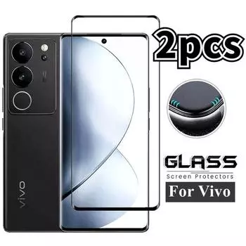 Полное покрытие Стекло для Vivo V29 Pro Защитная пленка для экрана Vivo V29 Pro Закаленное стекло Защитная пленка для телефона Vivo V29 Pro For VIVO V23 Pro чистый
