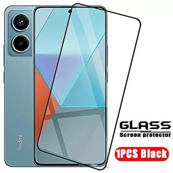 Полное покрытие, закаленное стекло 9H для Xiaomi Redmi Note 13 Pro 5G, защитное стекло для Redmi Note 13 5G Note13 4G, защитное стекло For Redmi Note 13 Pro 4G чёрный