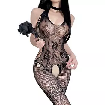 Полное тело Ажурные экстремальные боди Полное тело Открытая горловина Смотреть Полное тело Сексуальные черные [Sexyhot] Колготки, Сексуальные, Перфорированные, Чулки, Извращенец, Колготки, Женские,