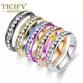 Полное Титановое Кольцо Реки Тяньсин Женская Пара Цирконов Нишевое Кольцо 5 серебряный