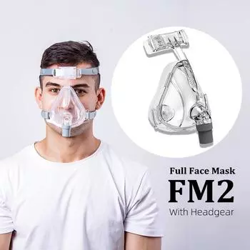 Полнолицевая маска BMC FM2 CPAP Auto CPAP BiPAP маска Wish Headgear для людей с апноэ во сне и храпом S