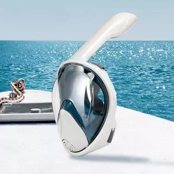 Полнолицевая маска для подводного плавания, противотуманные очки с креплением для камеры, подводная маска для плавания с широким обзором и трубкой для взрослых и молодежи S/M