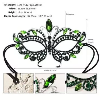 Полнолицевая маска со стразами и кисточками, ювелирные изделия для лица, аксессуары, элегантная маскарадная маска для мужчин