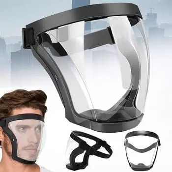 Полнолицевой щиток, прозрачная защитная маска с фильтром, защита от брызг масла, защита от запотевания головы, рабочая защитная маска