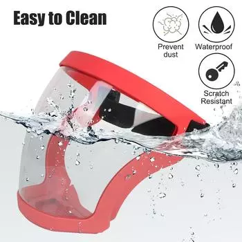 Полнолицевой щиток, защитный чехол для лица с фильтрами, маслозащитная маска, мотоциклетная, велосипедная, пылезащитная маска, кухонный инструмент синий