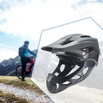 Полнолицевой велосипедный шлем аксессуары снаряжение принадлежности противоударный горный шлем для велоспорта красный