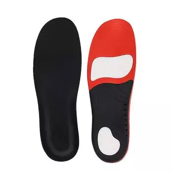 Полнометражные ортопедические вставки для обуви с супинатором для бега и плоскостопия XS красный
