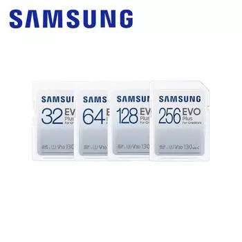Полноразмерная карта SDXC SAMSUNG EVO Plus, 130 МБ/с, UHS-I, U3, V30
