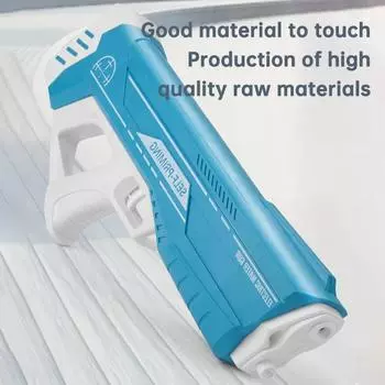 Полностью электрический автоматический пистолет для хранения воды, портативный детский летний пляжный бой на открытом воздухе, фэнтезийные игрушки для мальчиков, детские игры, подарки синий