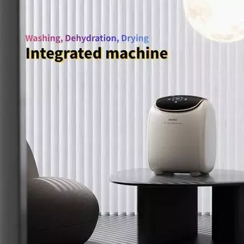 Полностью автоматическая машина для стирки и сушки нижнего белья, детской одежды, небольшая стиральная машина, машина для стирки носков 1Primary sterilization белый