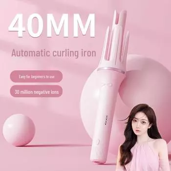 Полностью автоматическая плойка с отрицательными ионами - Big Wave Lazy Style розовый