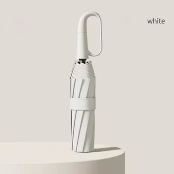 Полностью автоматический складной зонт с длинной ручкой и вращающейся пряжкой для защиты от солнца на открытом воздухе и в качестве солнцезащитного козырька