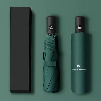 Полностью автоматический УФ-зонт, оптовая продажа, виниловый солнцезащитный крем, УФ-зонт, женский дождевик, тройной солнцезащитный зонт двойного назначения с длинной ручкой