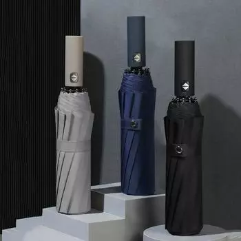 Полностью автоматический УФ-зонт, устойчивый к дождю и ветру, модные 12 ребер, солнцезащитные зонты, портативный складной УФ-зонт, зонтик от солнца