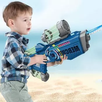 Полностью автоматический водяной пистолет Mercury M2, непрерывная подача воды, высокая мощность, освещение и звуковые эффекты, игрушка для игры в воду на открытом воздухе для серый
